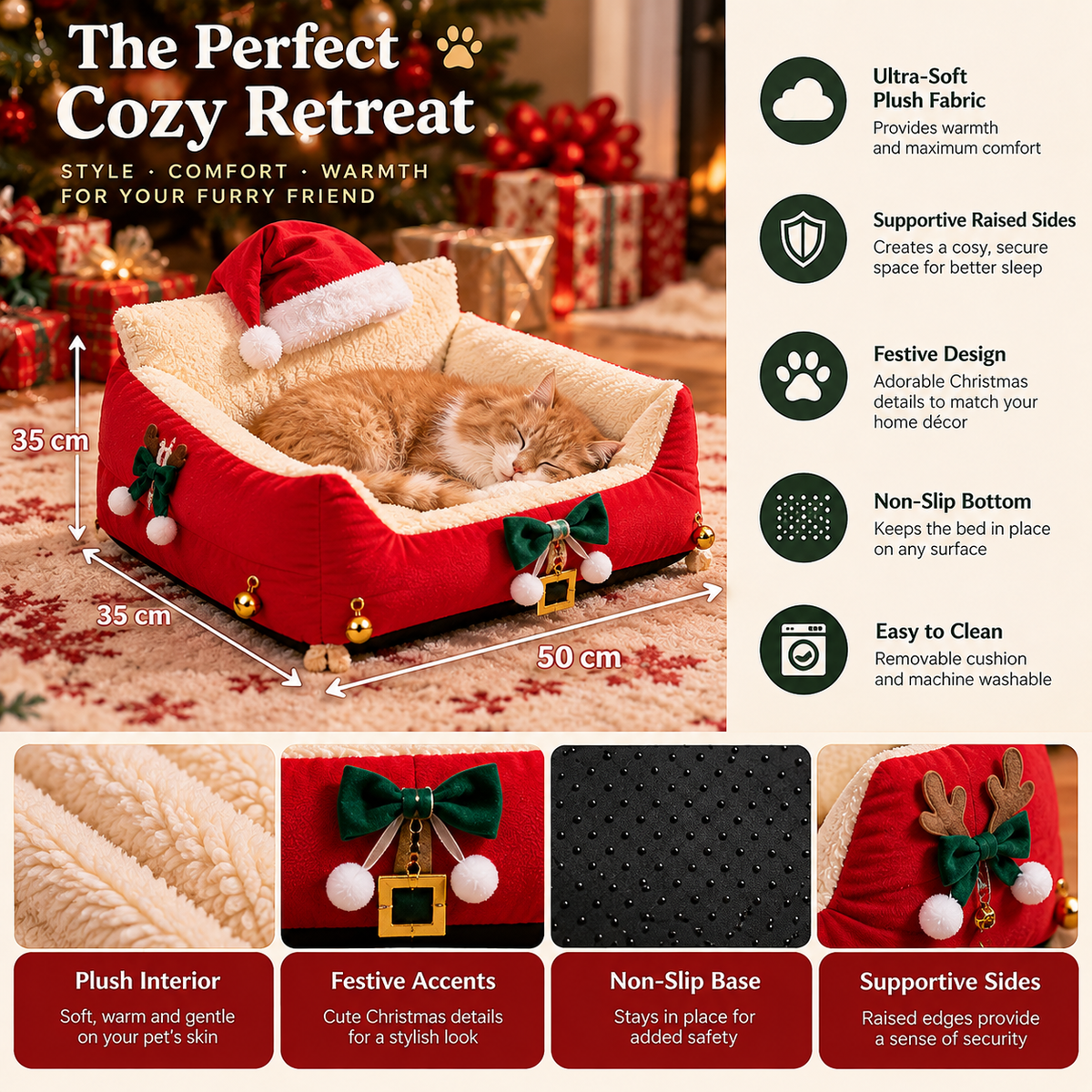 Cozy Noel Pet Bed